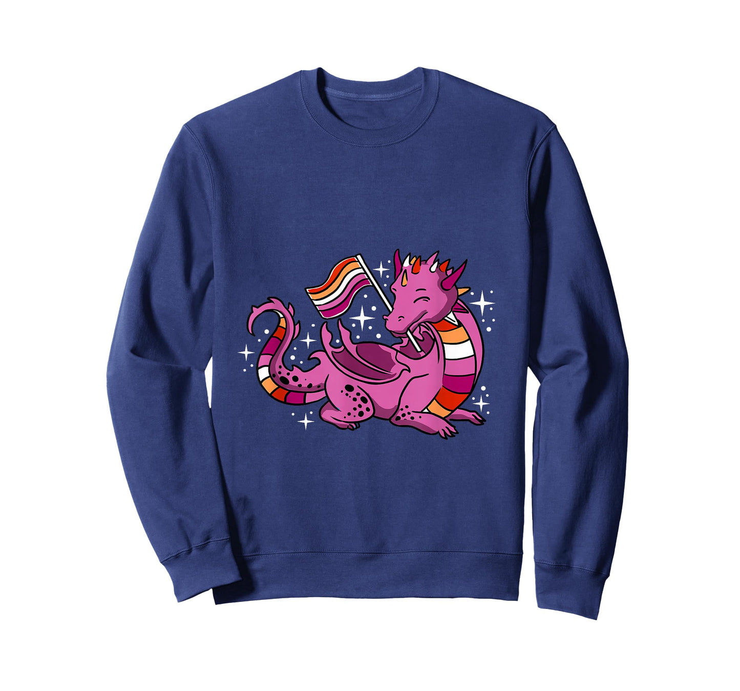 Lesbian Dragon Orange Pink Lesbian Pride T-Shirt