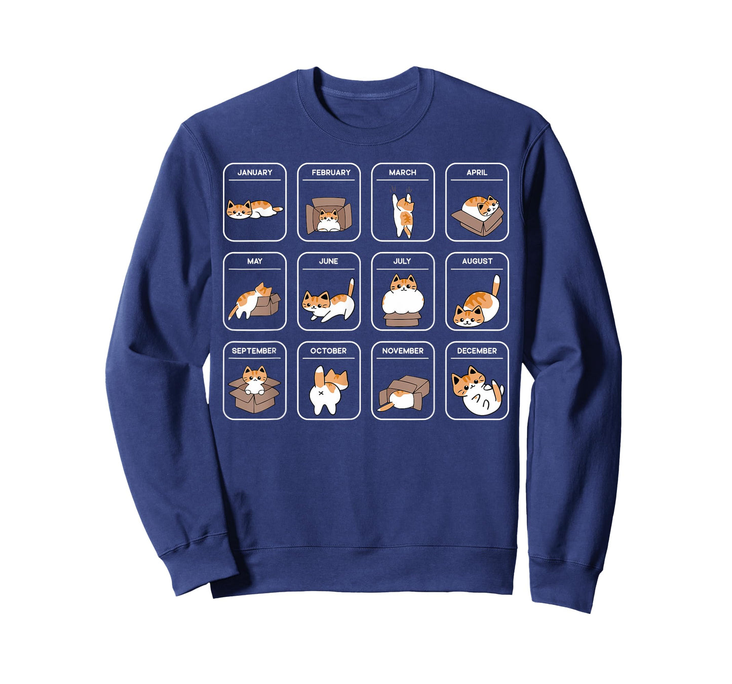 Cat Calendar Men Women & Kids Funny Cat T-Shirt