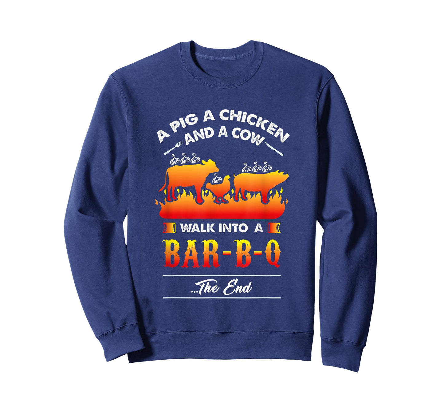 A Pig, A Chicken, And A Cow Walk Into A Barbecue Bar-B-Q T-Shirt