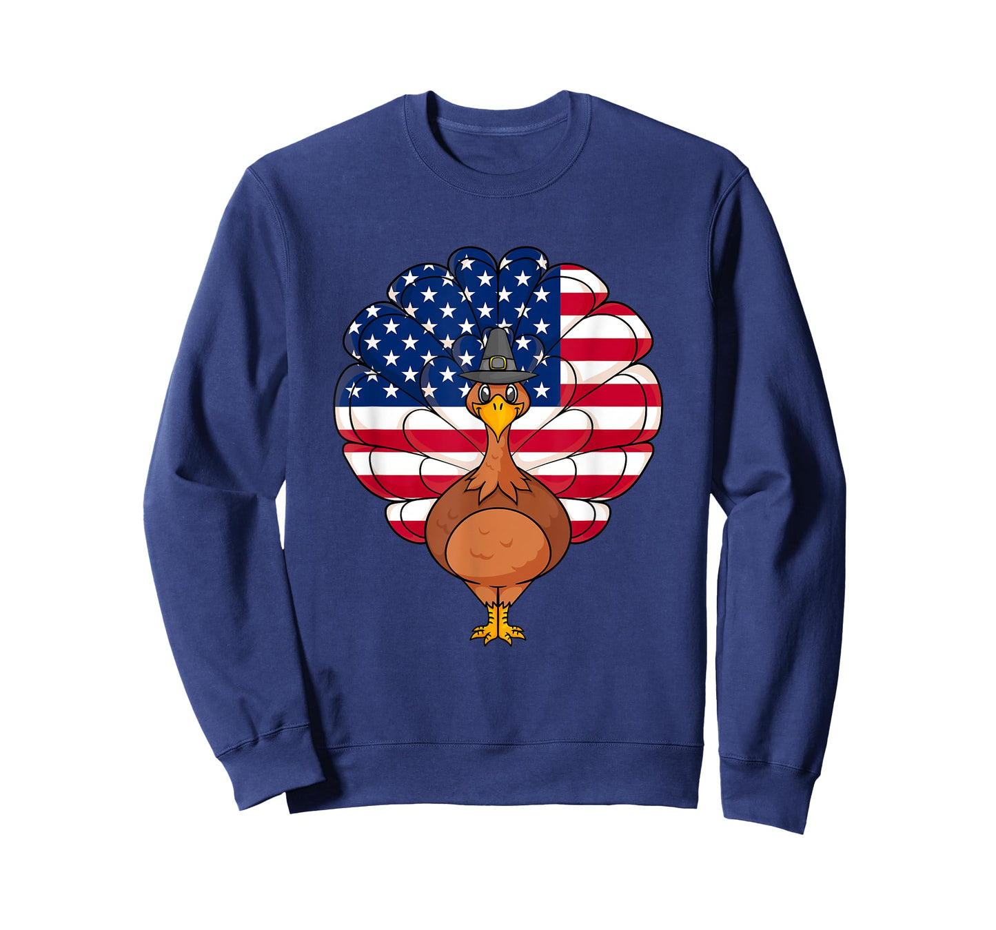 Thanksgiving Turkey American Flag T-Shirt