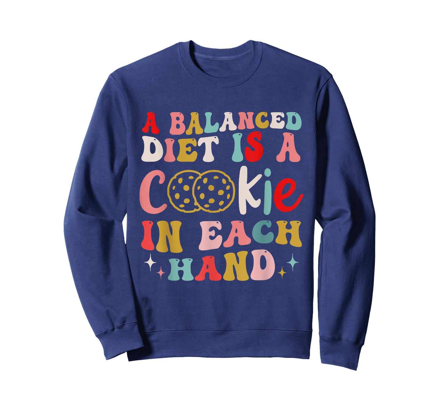 A Balanced Diet Is A Cookie In Each Hand Christmas T-Shirt