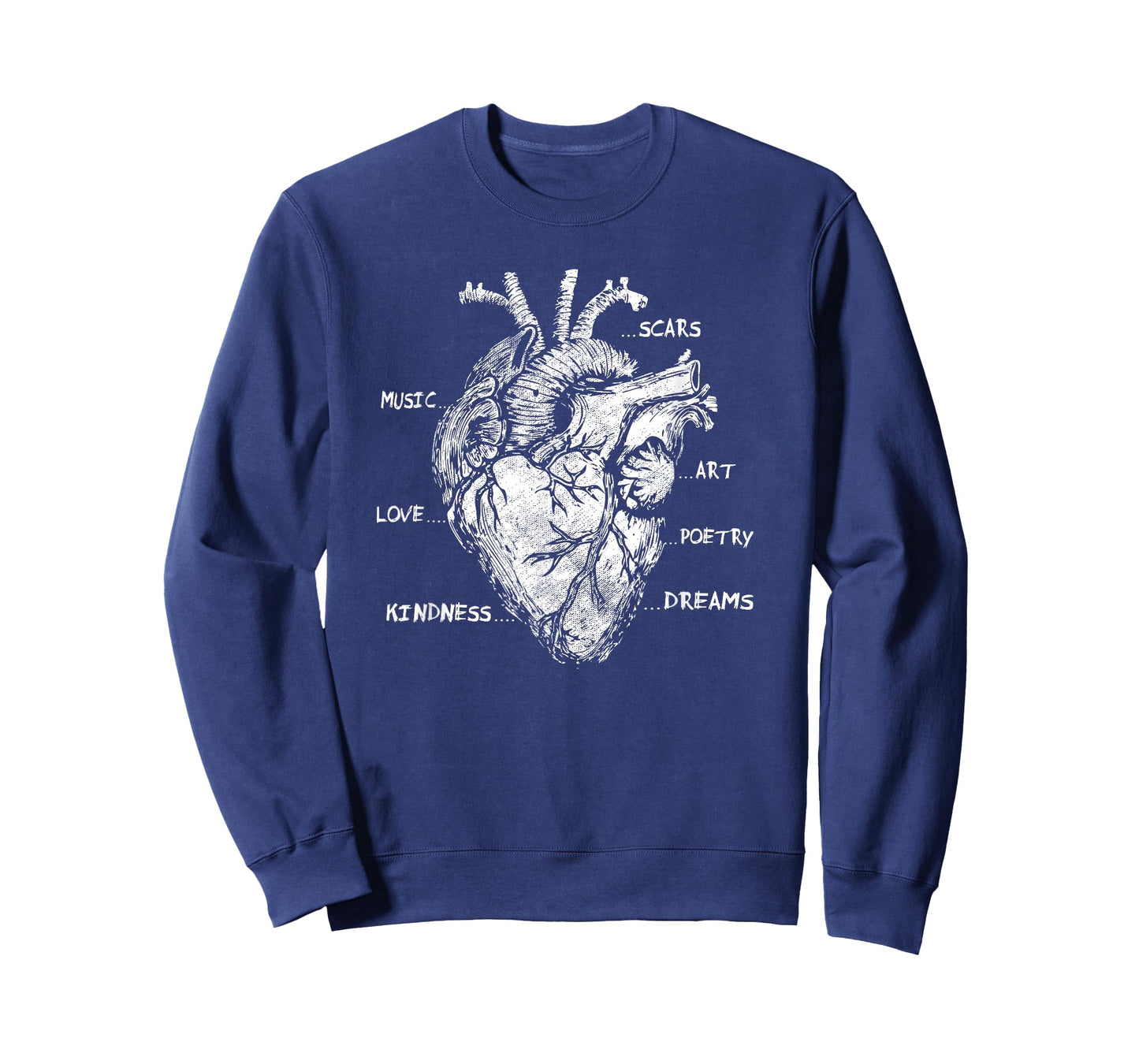 Artistic Heart Anatomical Graphic Kindness Human Anatomy Fun T-Shirt