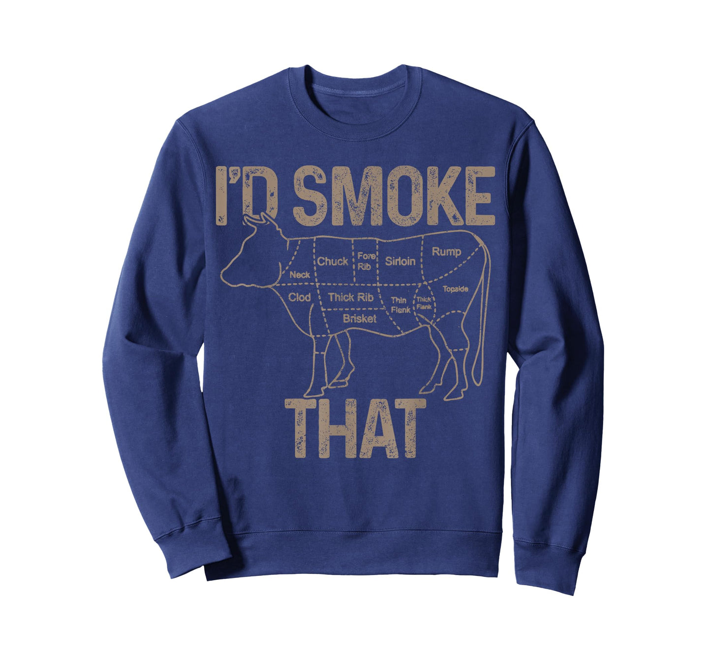 Chef Butcher Cook BBQ I'd Smoke That Cow Beef Funny Gift T-Shirt