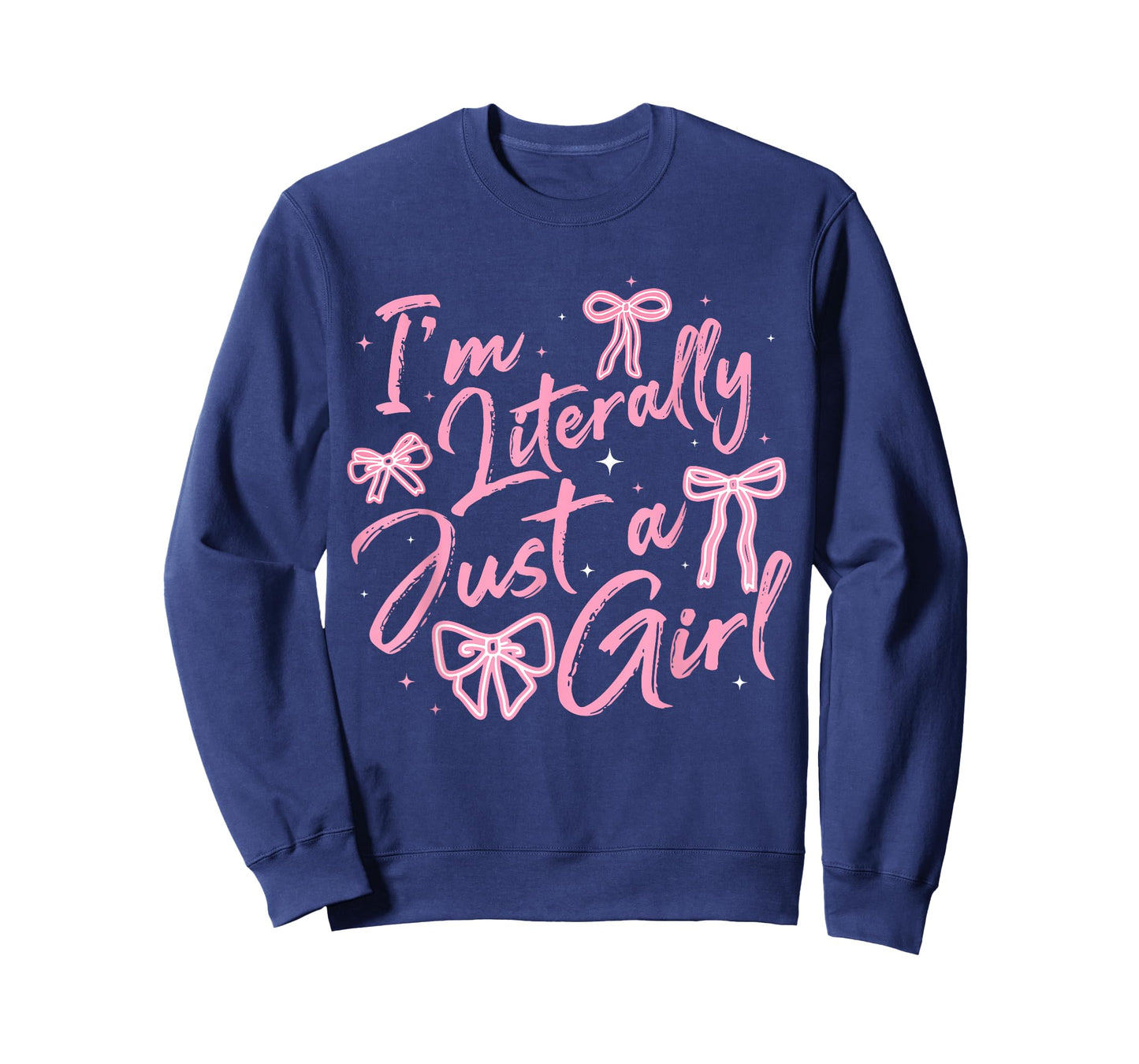 I'm Literally Just A Girl Pink Coquette Bow Y2K Women Girls T-Shirt
