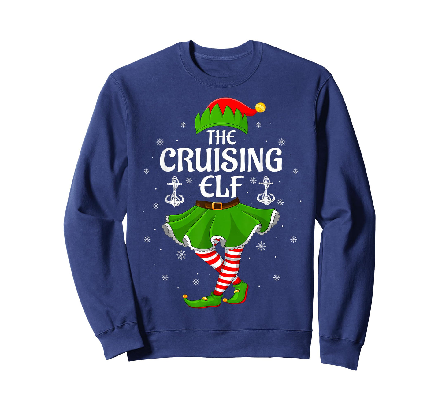 Cruising Elf Christmas Family Girls Women Elf Squad Xmas T-Shirt