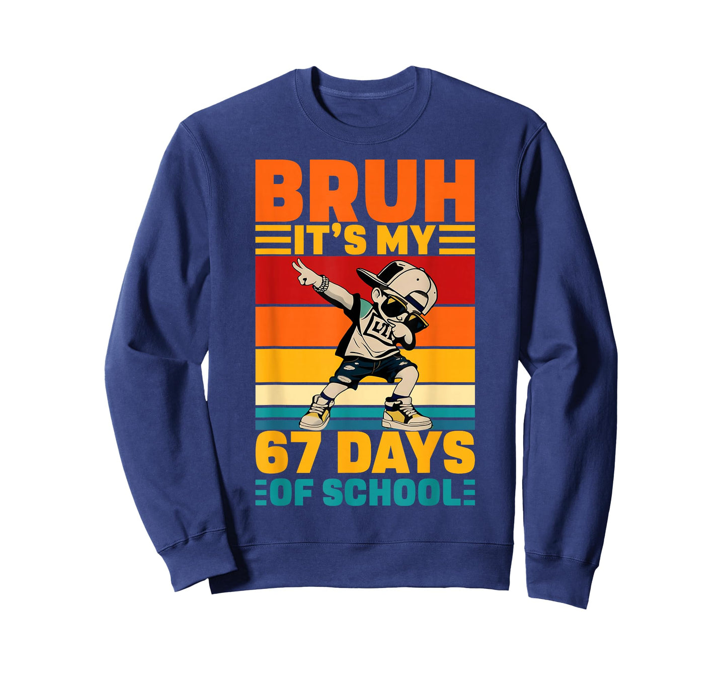 Bruh It's My 67 Days of School Dabbing Boy Funny Six Seven T-Shirt