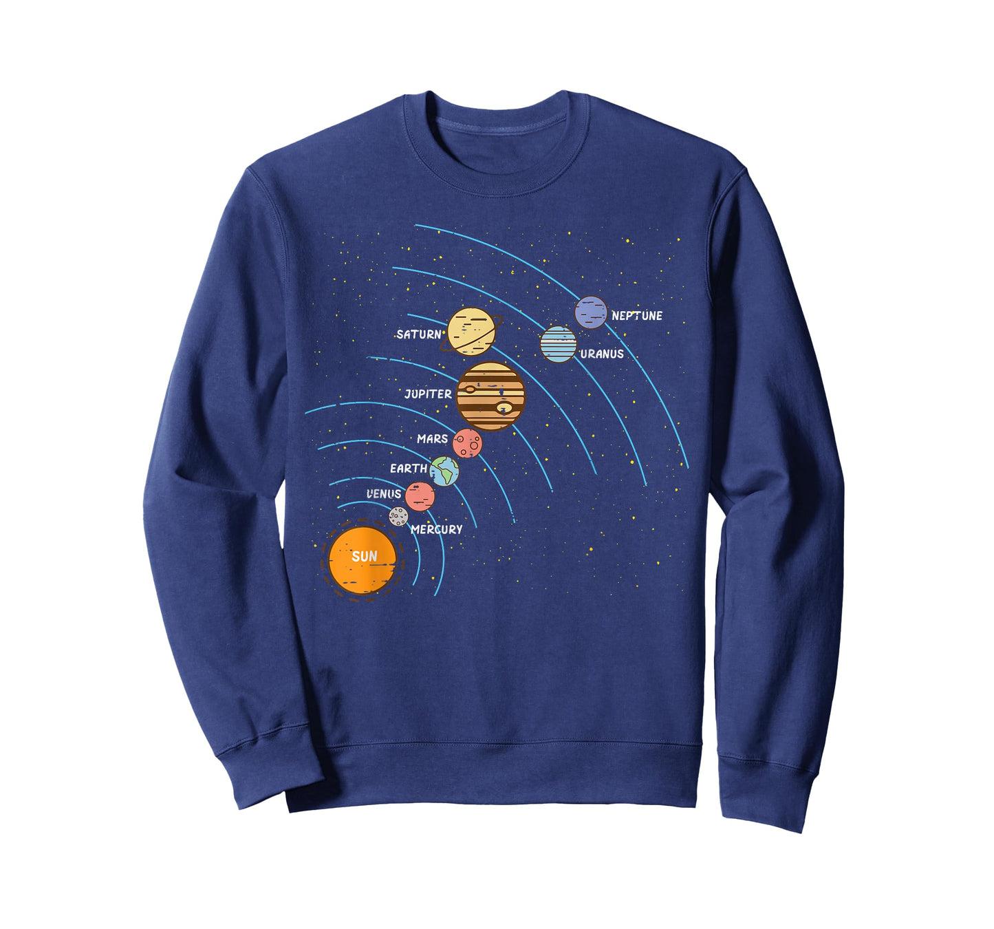 Planets Orbit Solar System Galaxy Science Women Kids Men T-Shirt