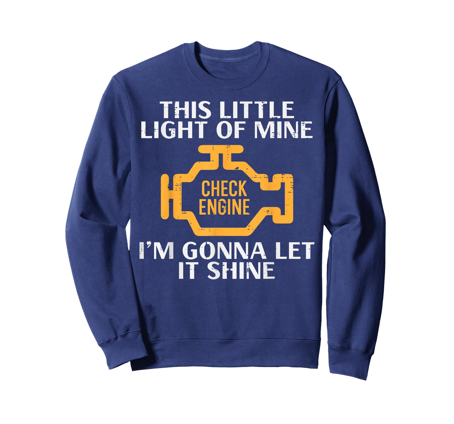 Check Engine Light Shine Funny Car Auto Mechanic Garage Men T-Shirt