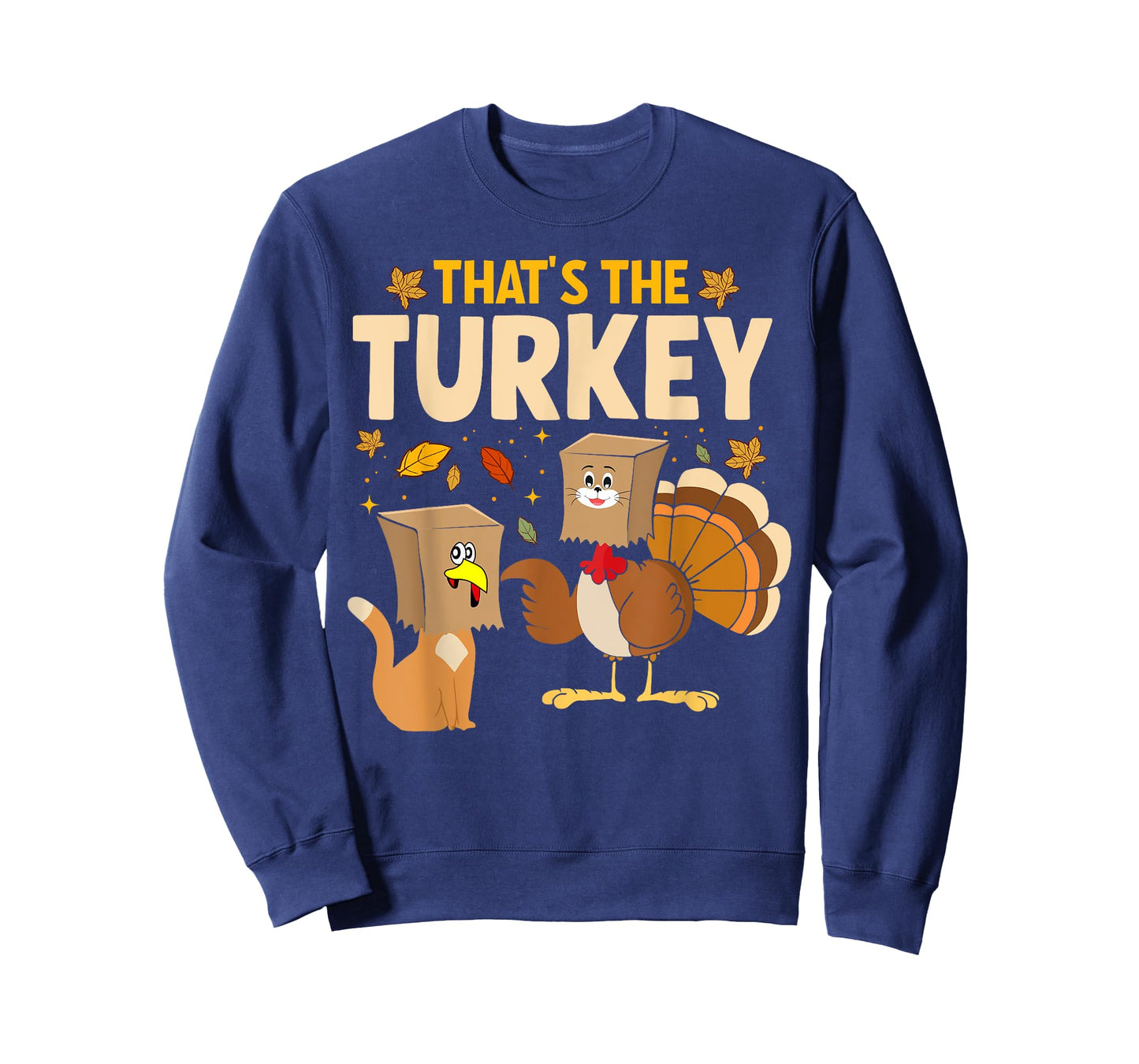 Thanksgiving Funny Fake Cat Turkey Cat Owner Holiday T-Shirt for Men Women Kids