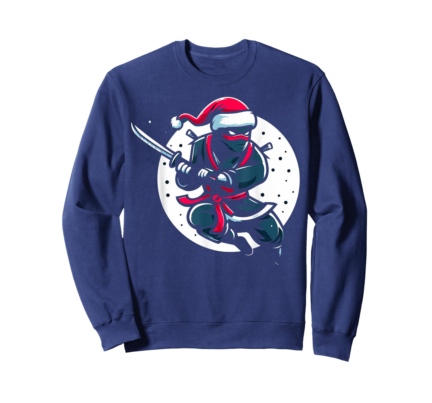 Funny Christmas Ninja Santa Hat for Boys Kids Ninja Lovers T-Shirt