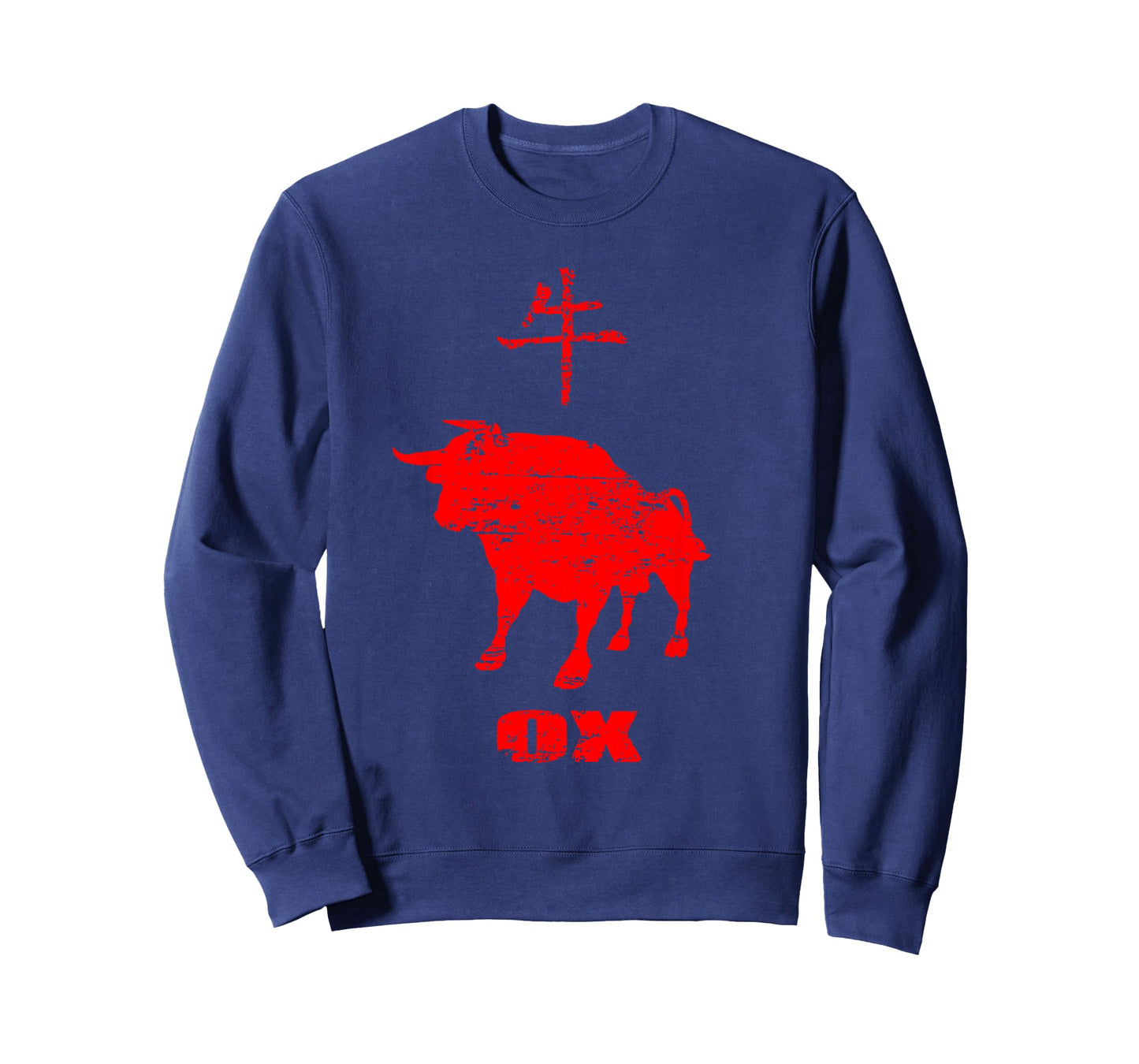 Ox and Symbol Grunge Style Design T-Shirt