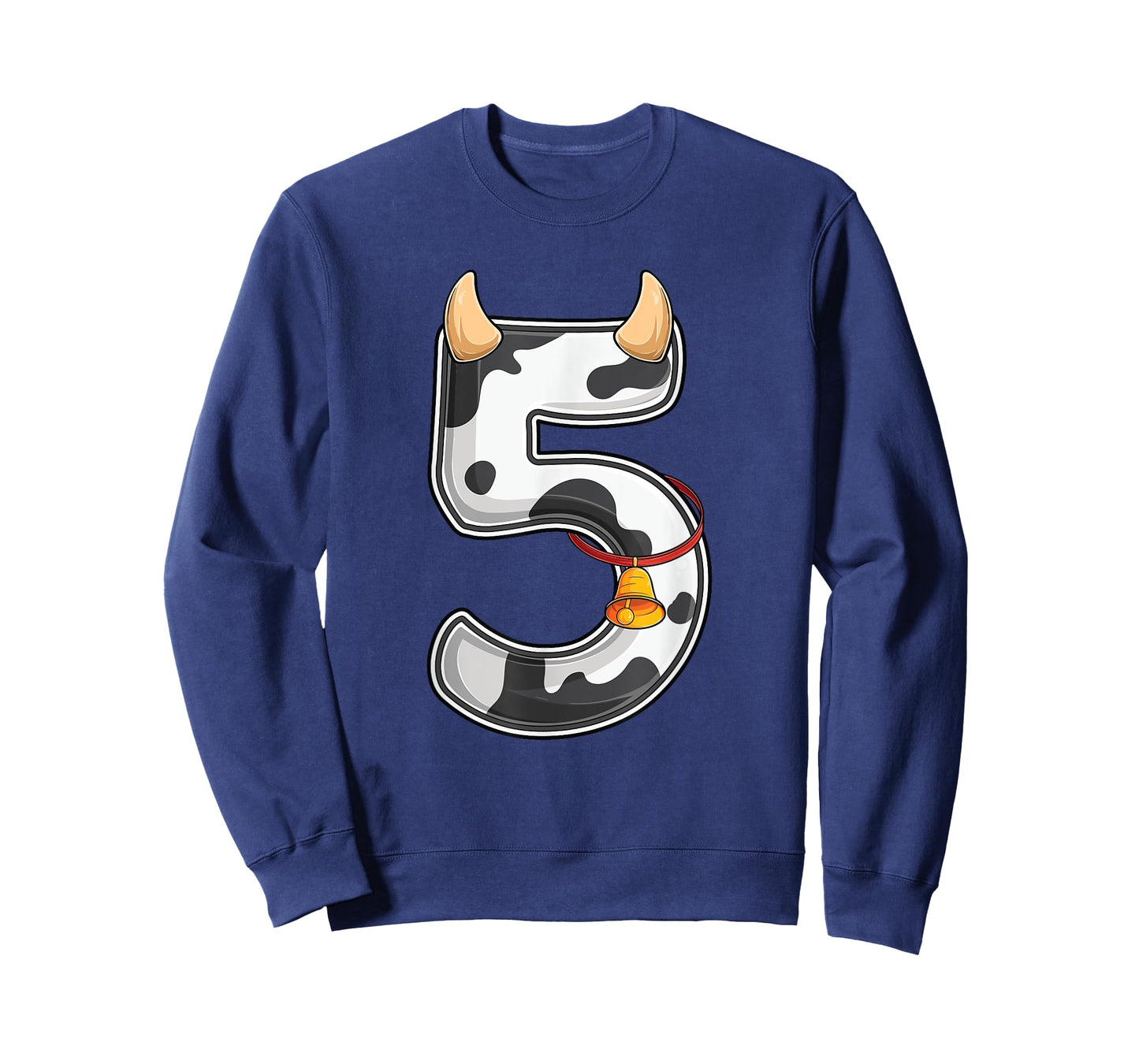 Cow Girl Boy Farmer Fifth 5th Birthday Five 5 Years Old Bday T-Shirt