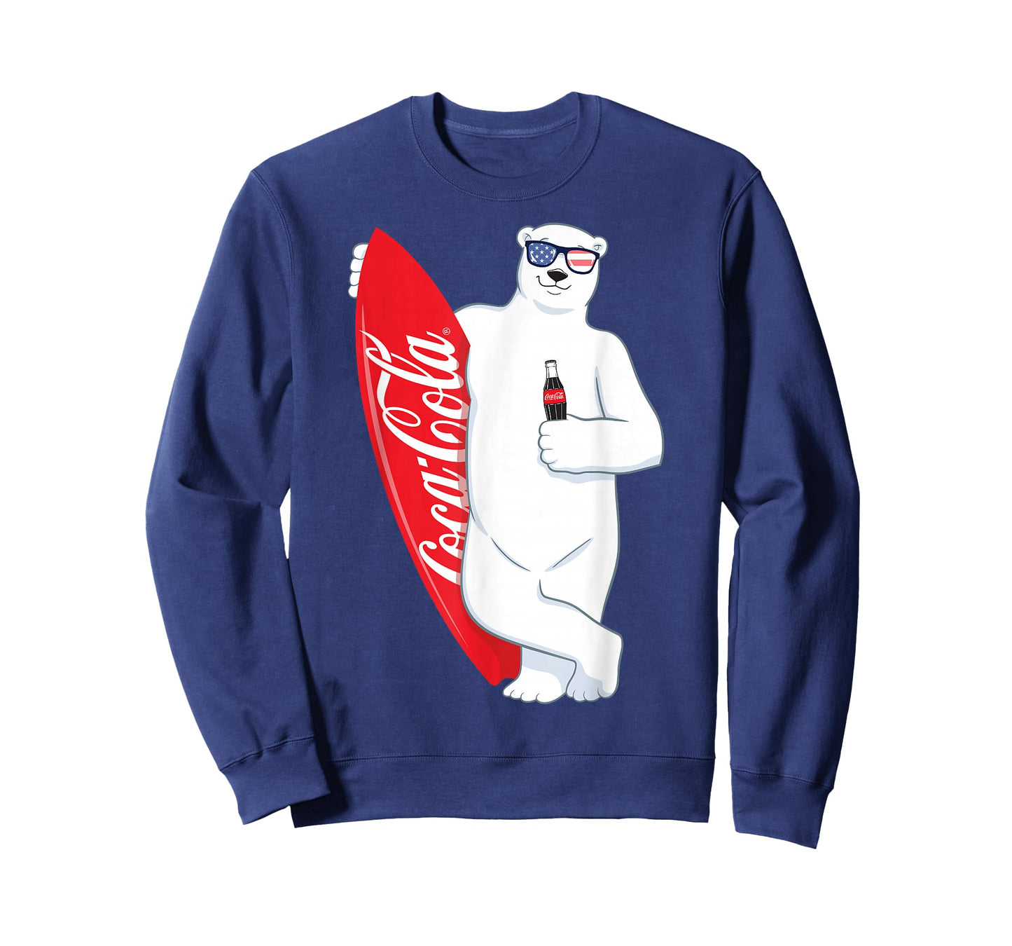Coca-Cola American Flag Polar Bear Surfer T-Shirt