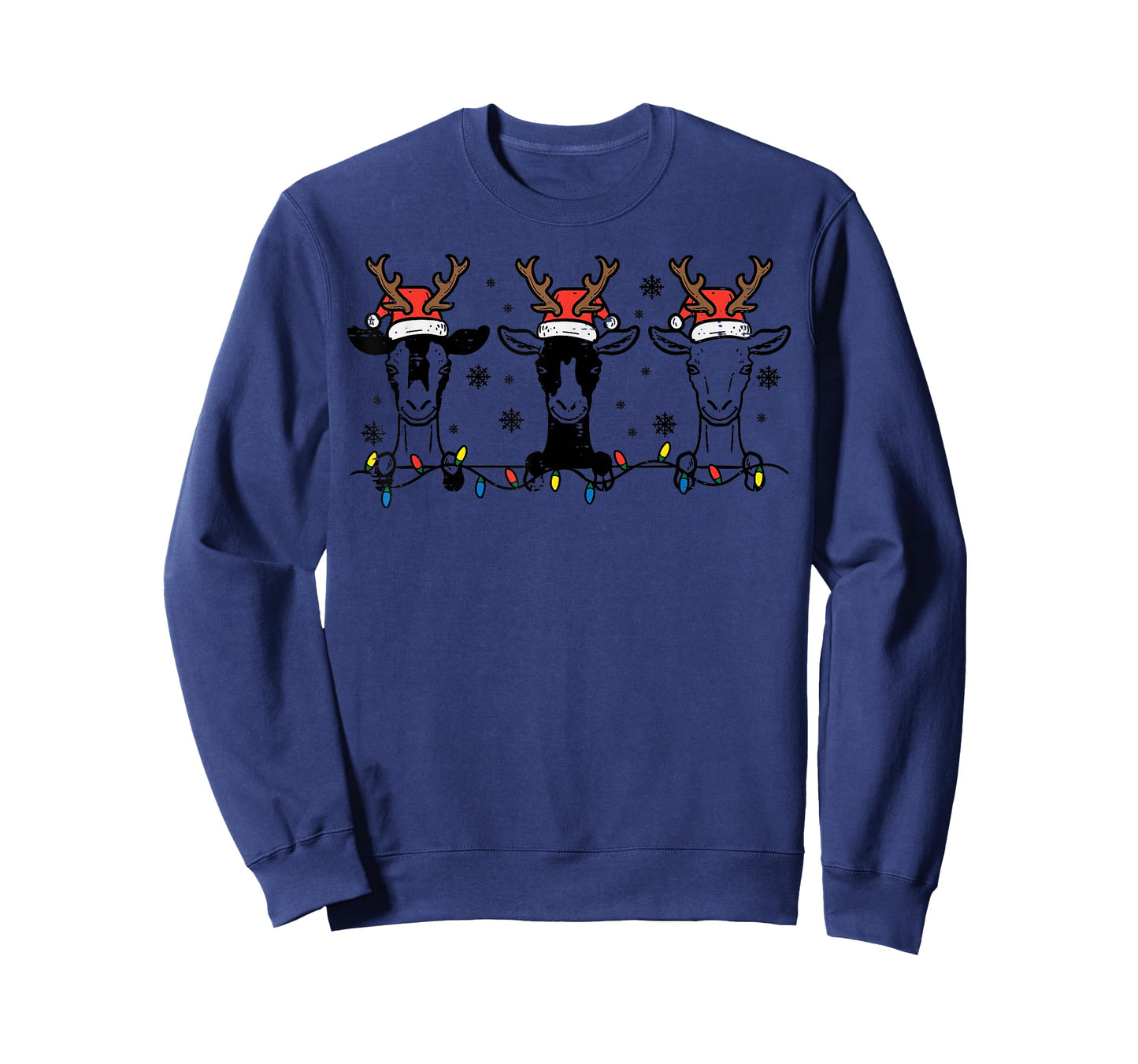 Christmas Goats Santa Xmas Farm Animal Farmer Men Women Kids T-Shirt