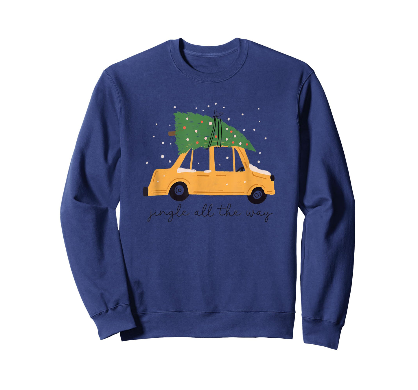 Minimalistic NYC Yellow Cab Christmas Tree on Car T-Shirt