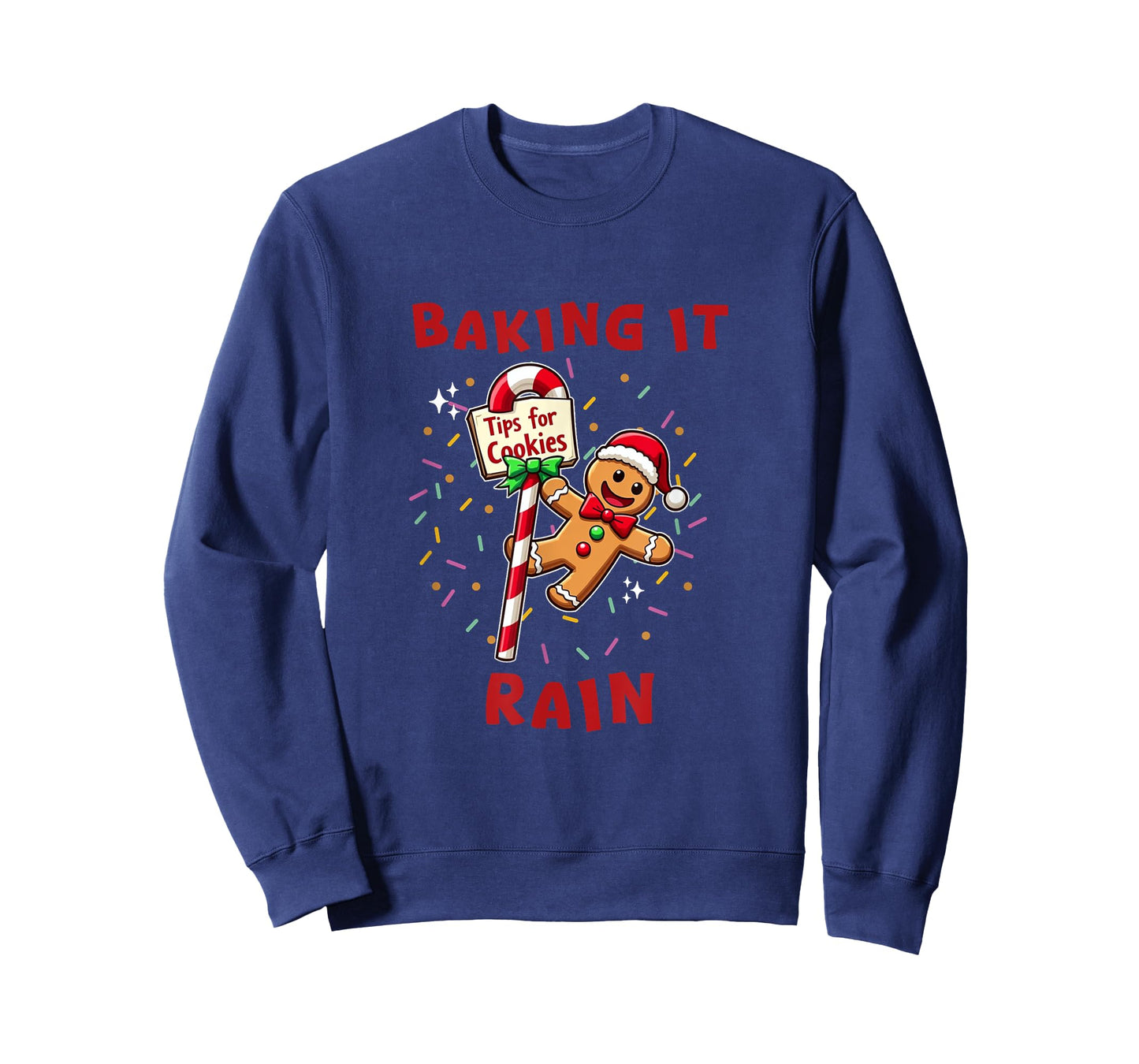 Baking It Rain Funny Holiday Gingerbread Stripper Pole T-Shirt