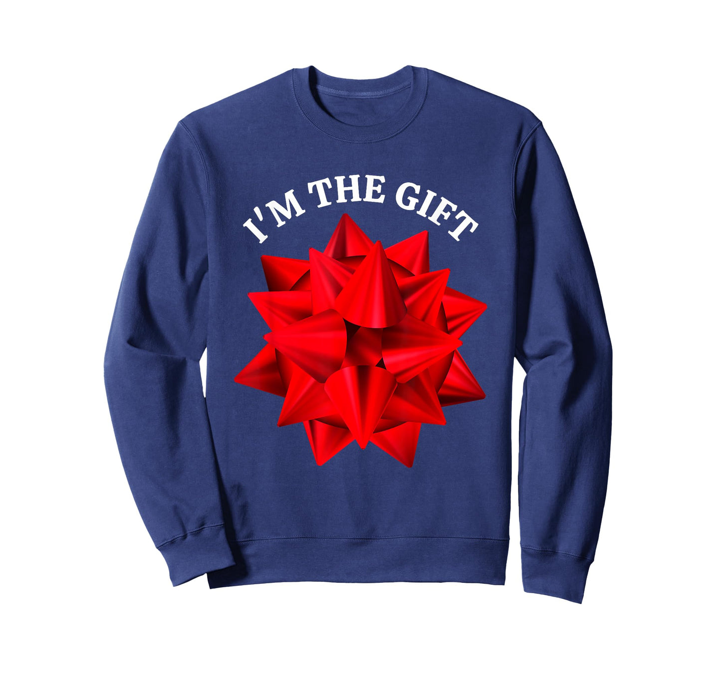 “I'm The Gift” Oversized Red Bow Funny Christmas Joke Humor T-Shirt