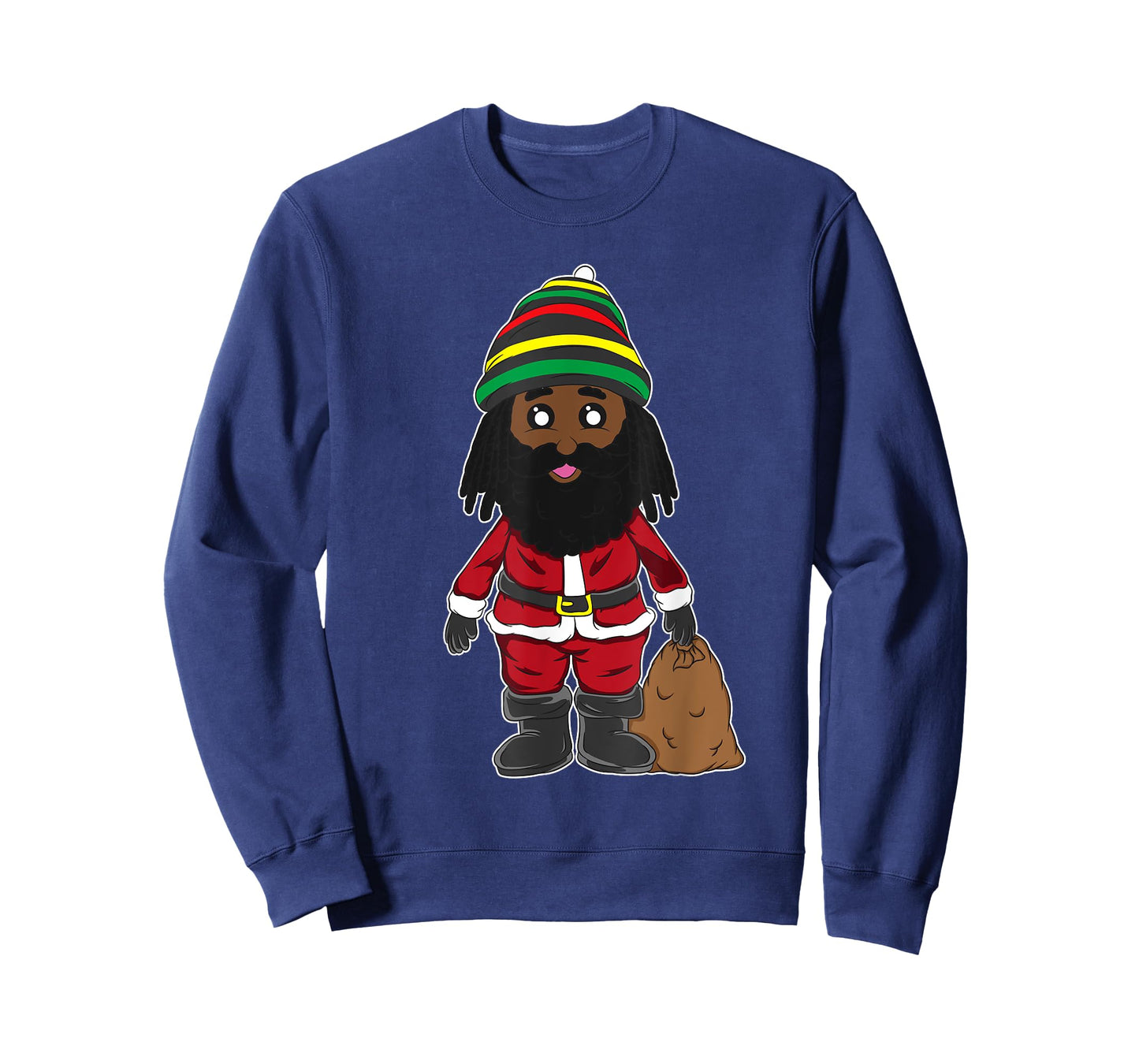 Christmas Jamaican Santa Claus Reggae Flag Colors Party Gift T-Shirt