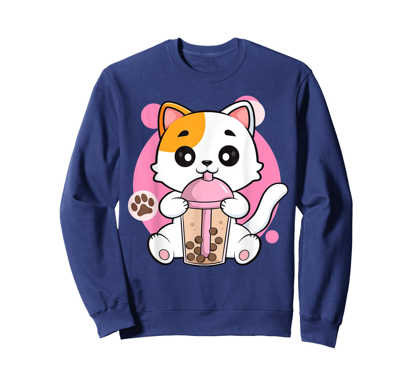 Cute Cat Shirt Boba Tea Anime Japanese Kids Teen Girl Kawaii T-Shirt
