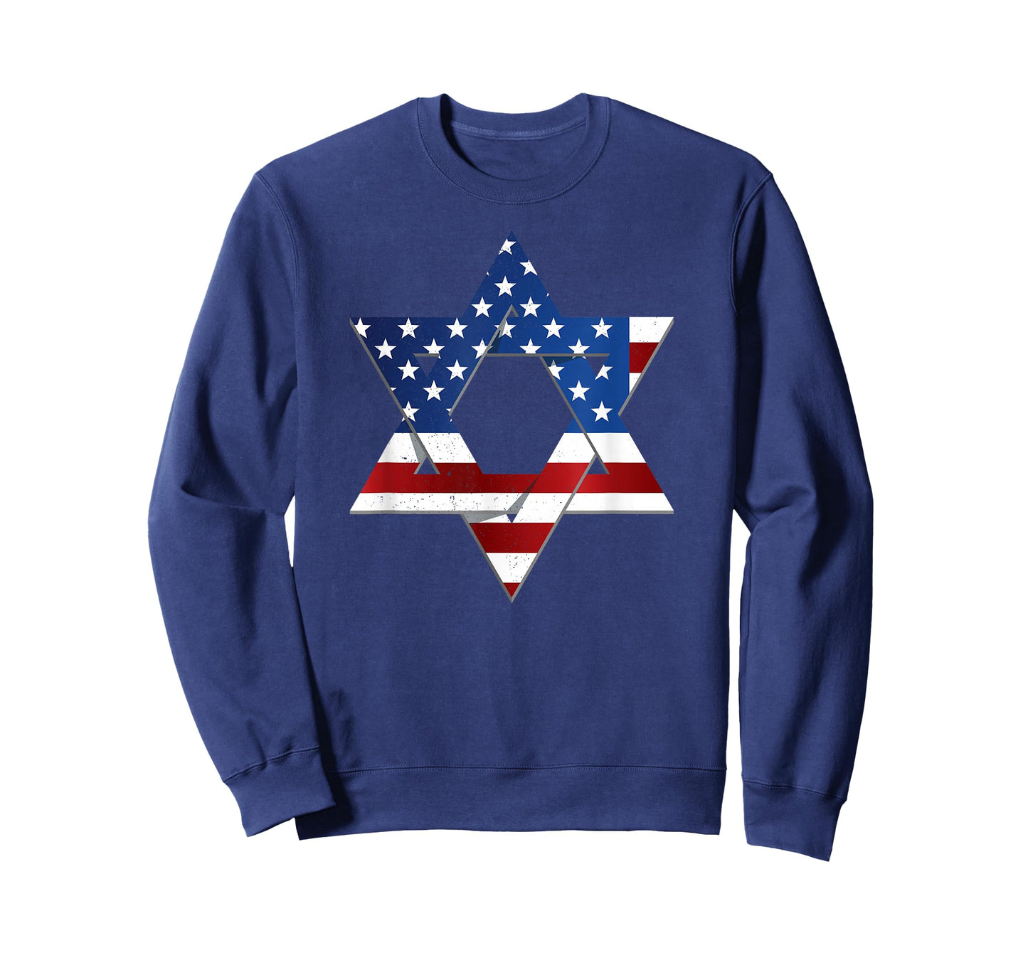 Star of David Red White and Blue Jewish American Pride T-Shirt