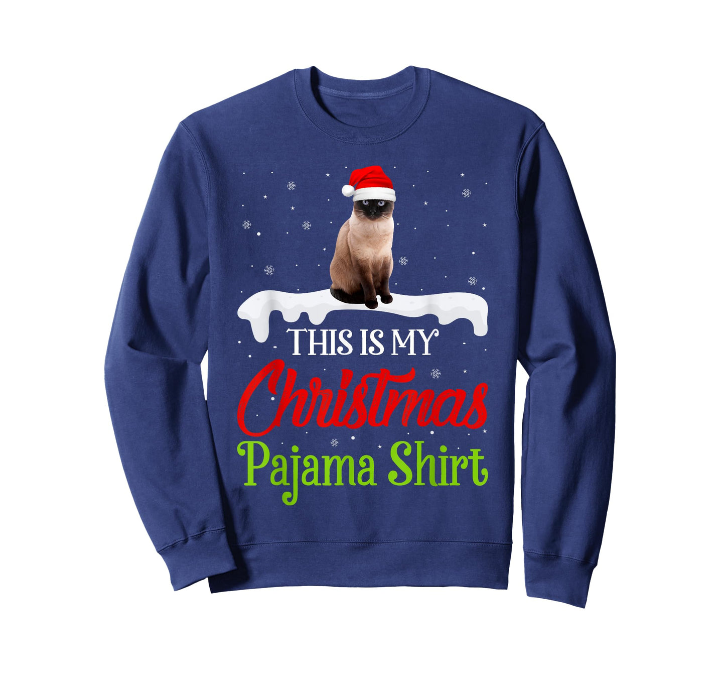 This Is My Christmas Pajama Shirt Siamese Cat Men Women Kids T-Shirt