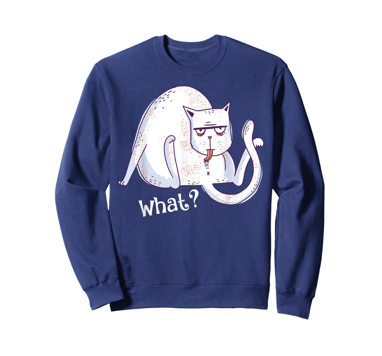 Hilarious Cat Licking Butt Asking What? Graphic Cats Lover T-Shirt for Men Women