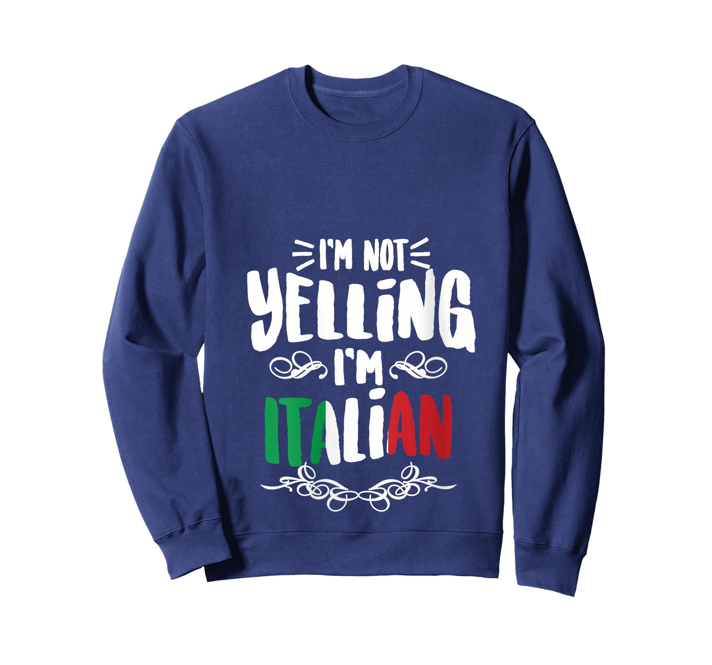 Womens I'm Not Yelling I'm Italian | Big Talkers Funny Loud Gift V-Neck T-Shirt