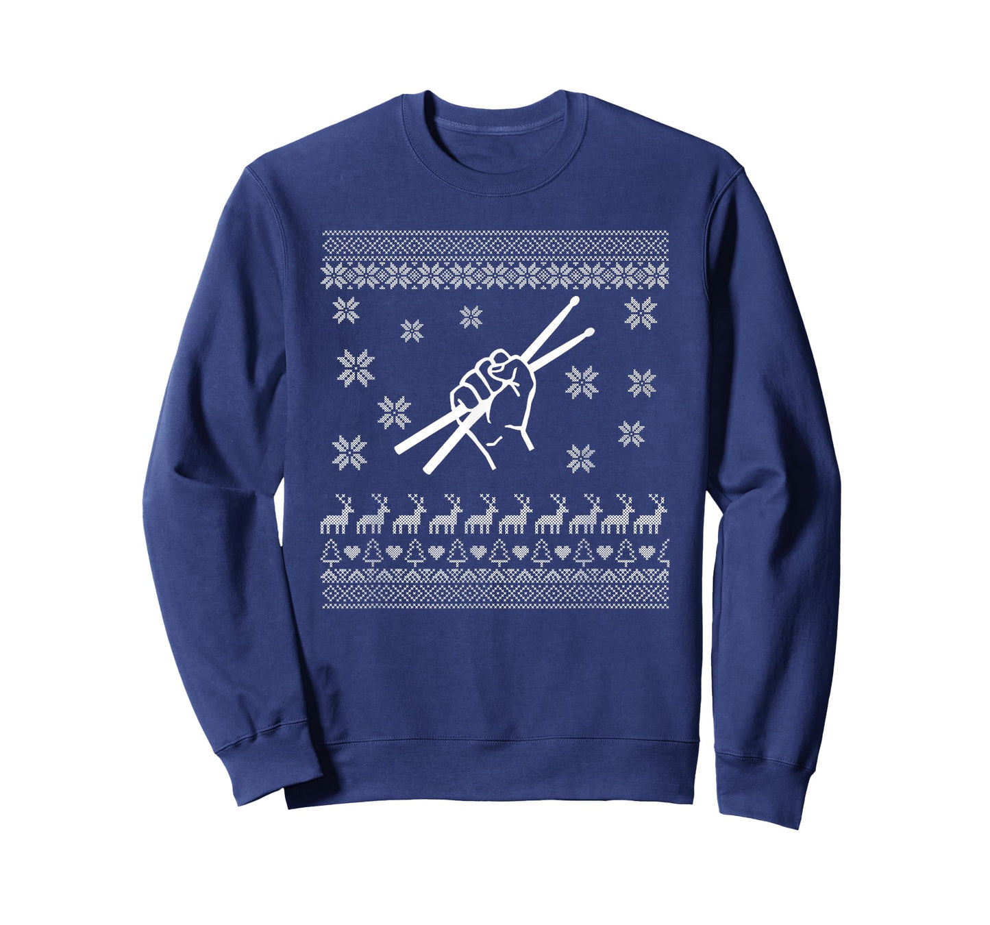 Drummer Ugly Sweater Style Christmas 2019 T-Shirt