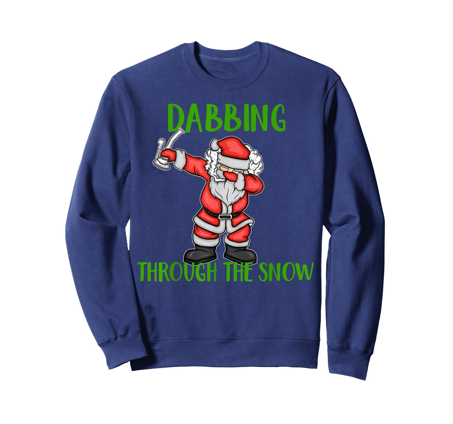 Dabbing Through The Snow Santa Marijuana Dab Rig T-Shirt