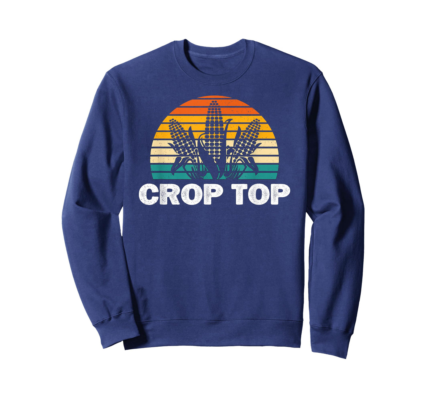 Crop Top Corn Funny Maize Corn Lover Farmer Retro T-Shirt