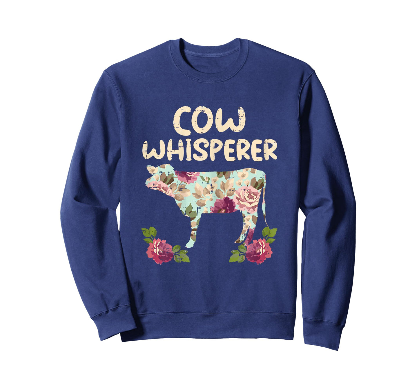 Cow Whisperer Flower Funny Farming Farm Animal Farmer Gift T-Shirt