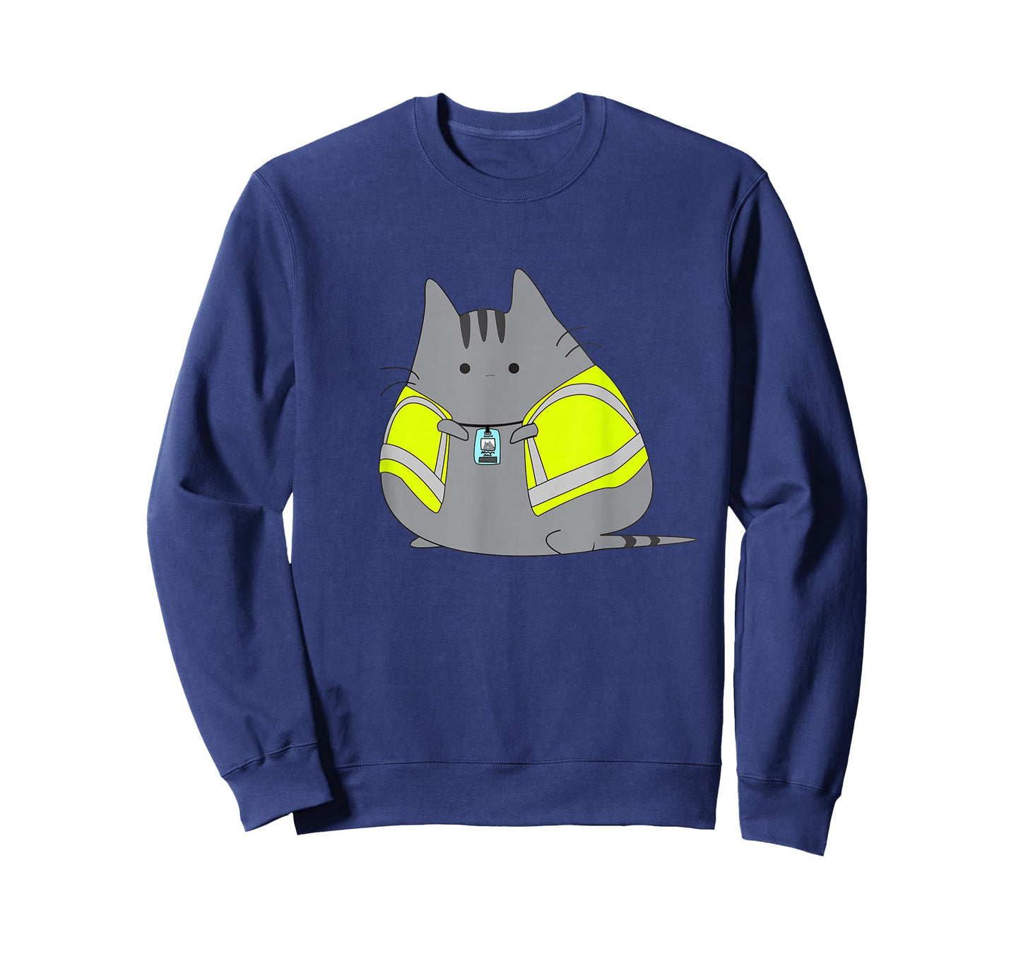 Chubby Kitten Wearing Safety Vest Funny T-Shirt