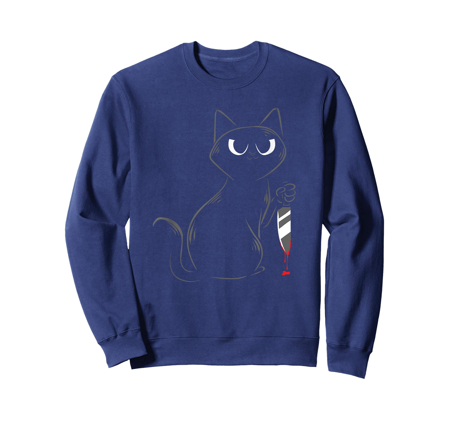 Stabby Cat Creepy Murderous Kitten Lovers Keepers Owners T-Shirt