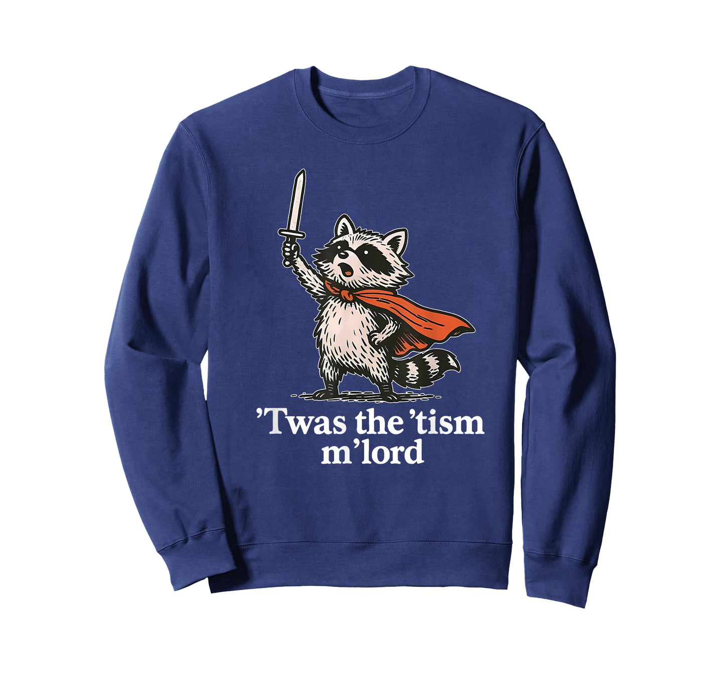 Retro 'TWAS The 'Tism M'Lord Funny Wizard Raccoon Autism Men T-Shirt
