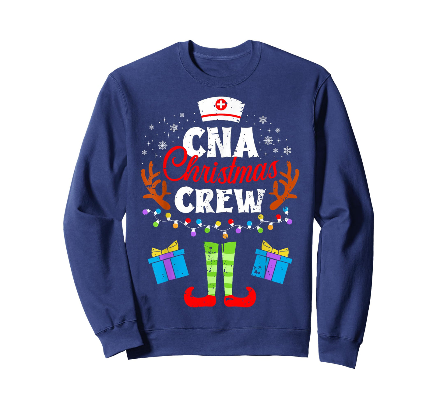 CNA Christmas Nurse Crew Nursing Women Men Pajama Xmas T-Shirt