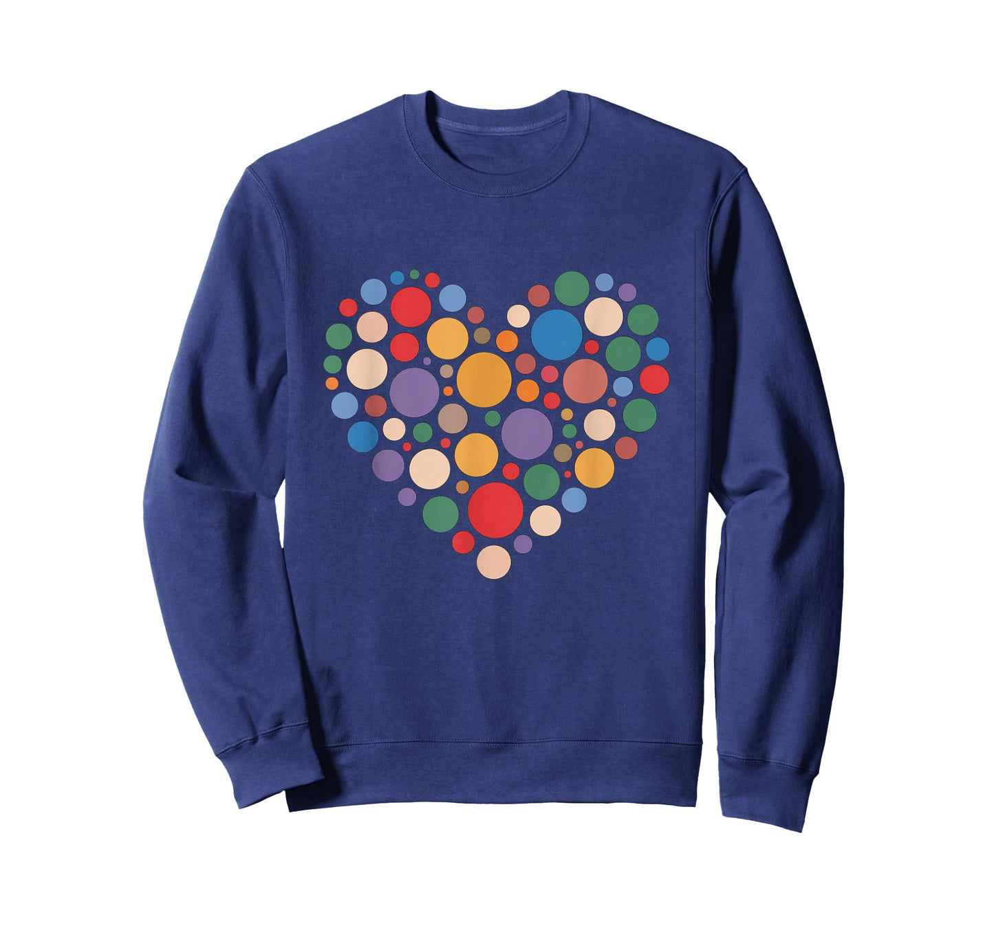 Colorful Rainbow Polka Dot Heart T-Shirt