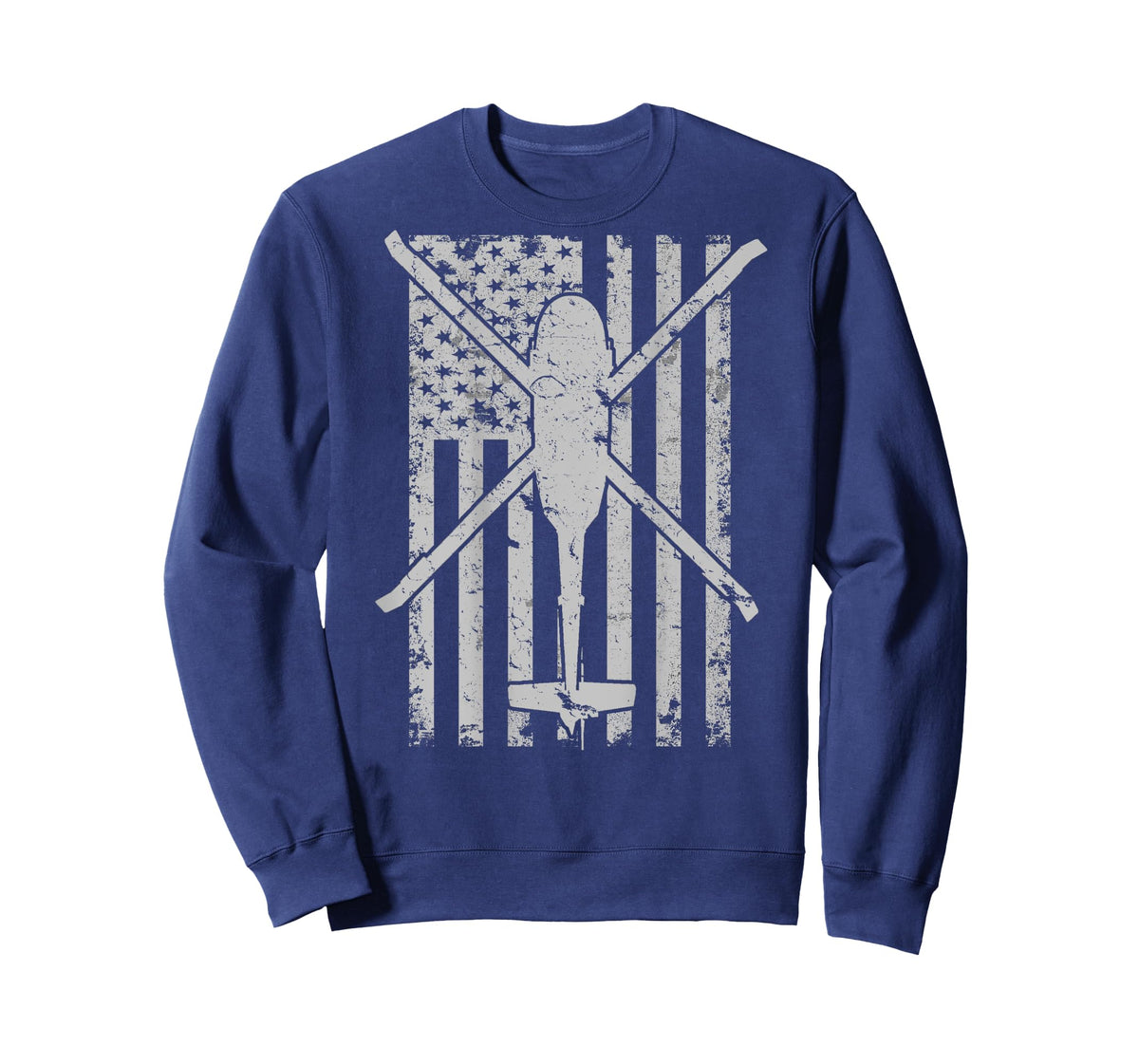 UH-60 Black Hawk Military Helicopter Vintage Flag BACK PRINT T-Shirt