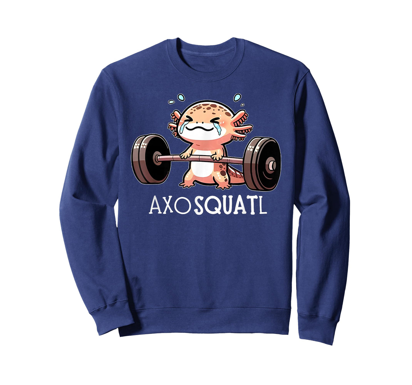 axolotl kawaii weightlifting fitness workout funny axosquatl T-Shirt
