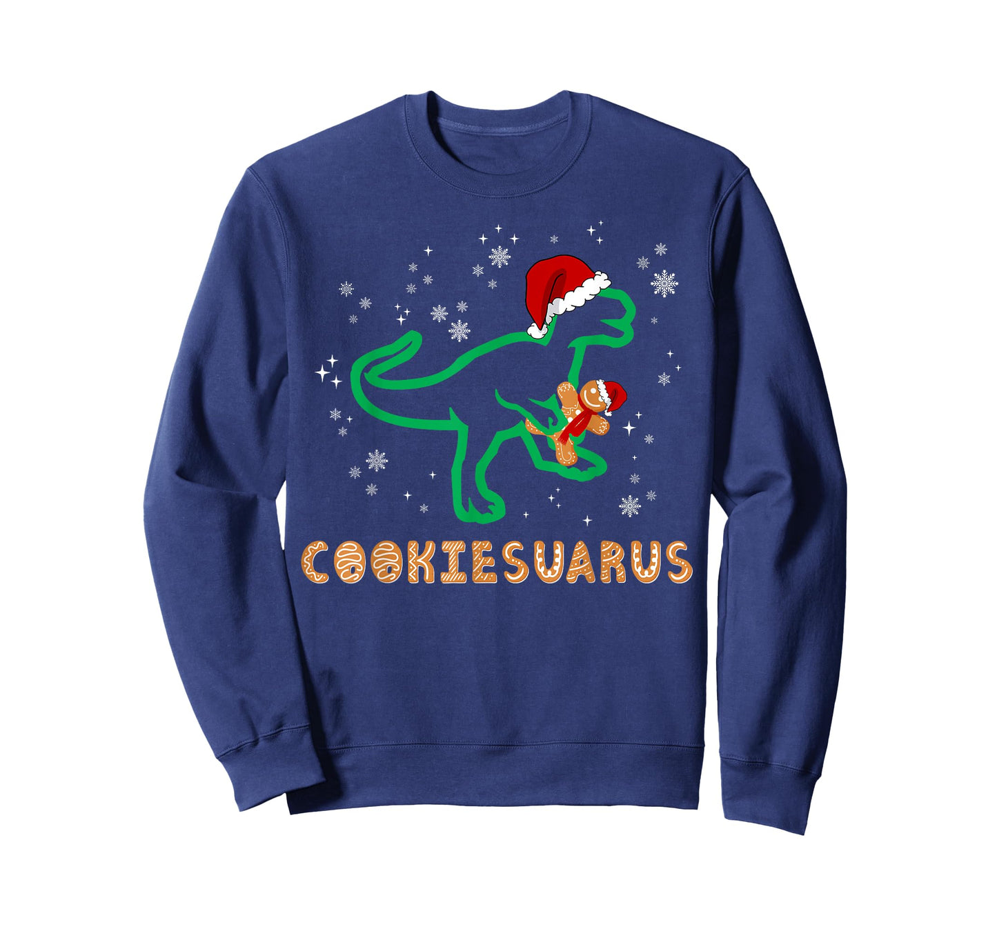 Cookiesaurus Christmas Dinosaur Rex Sugar Cookie T-Shirt