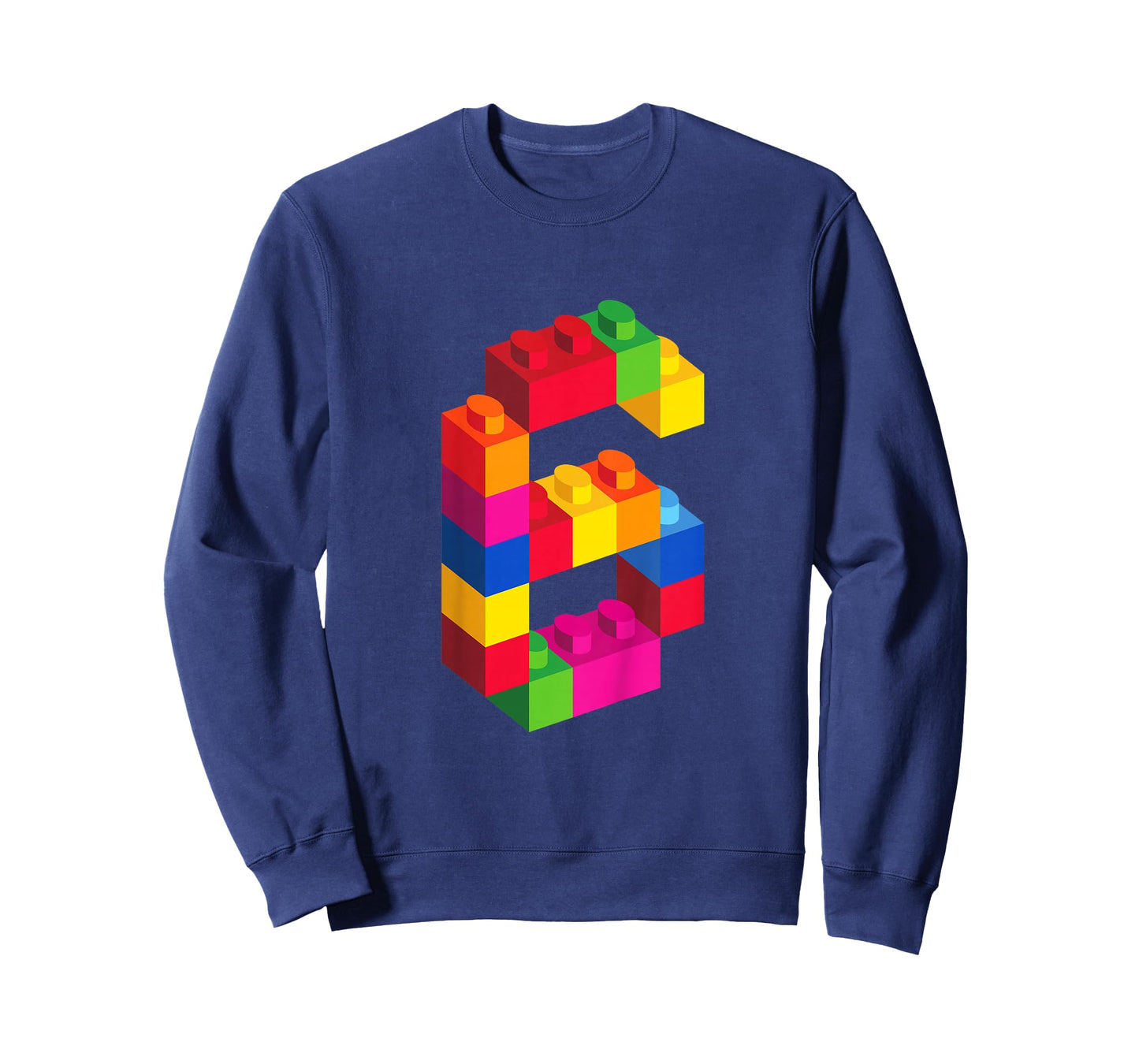 6 Year Old Building Blocks Birthday Bricks 6th Gift T-Shirt