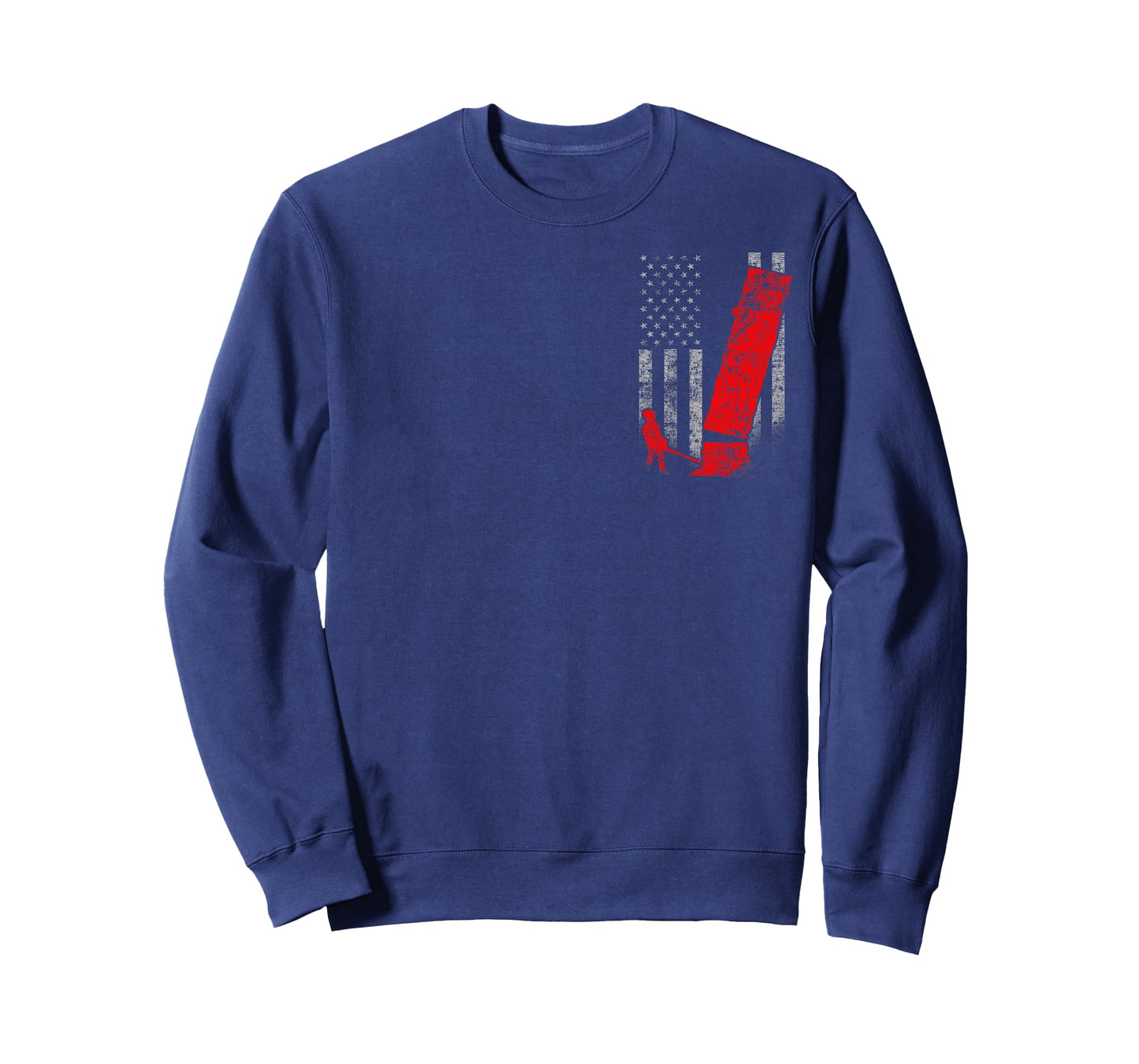 Two-Sided Logging Flag Shirt - Red Logger Felling a Tree T-Shirt
