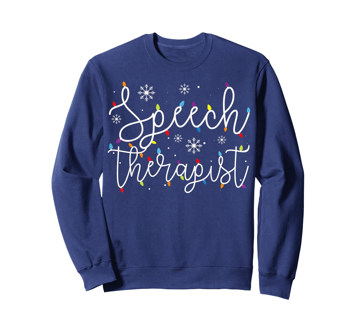 Cute Christmas Speech Therapist X-mas Light Festive SLP T-Shirt