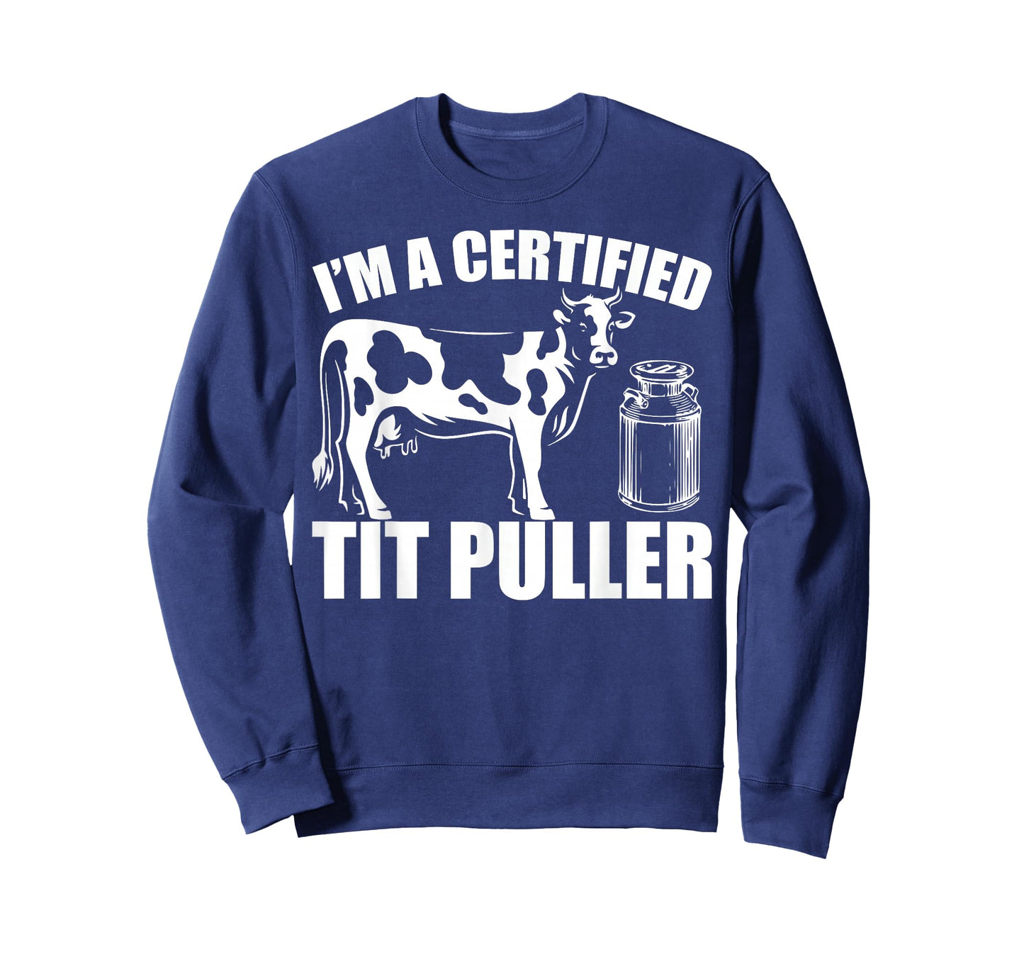 Cow Lover Retro I'm A Certified Tit Puller Farmer T-Shirt
