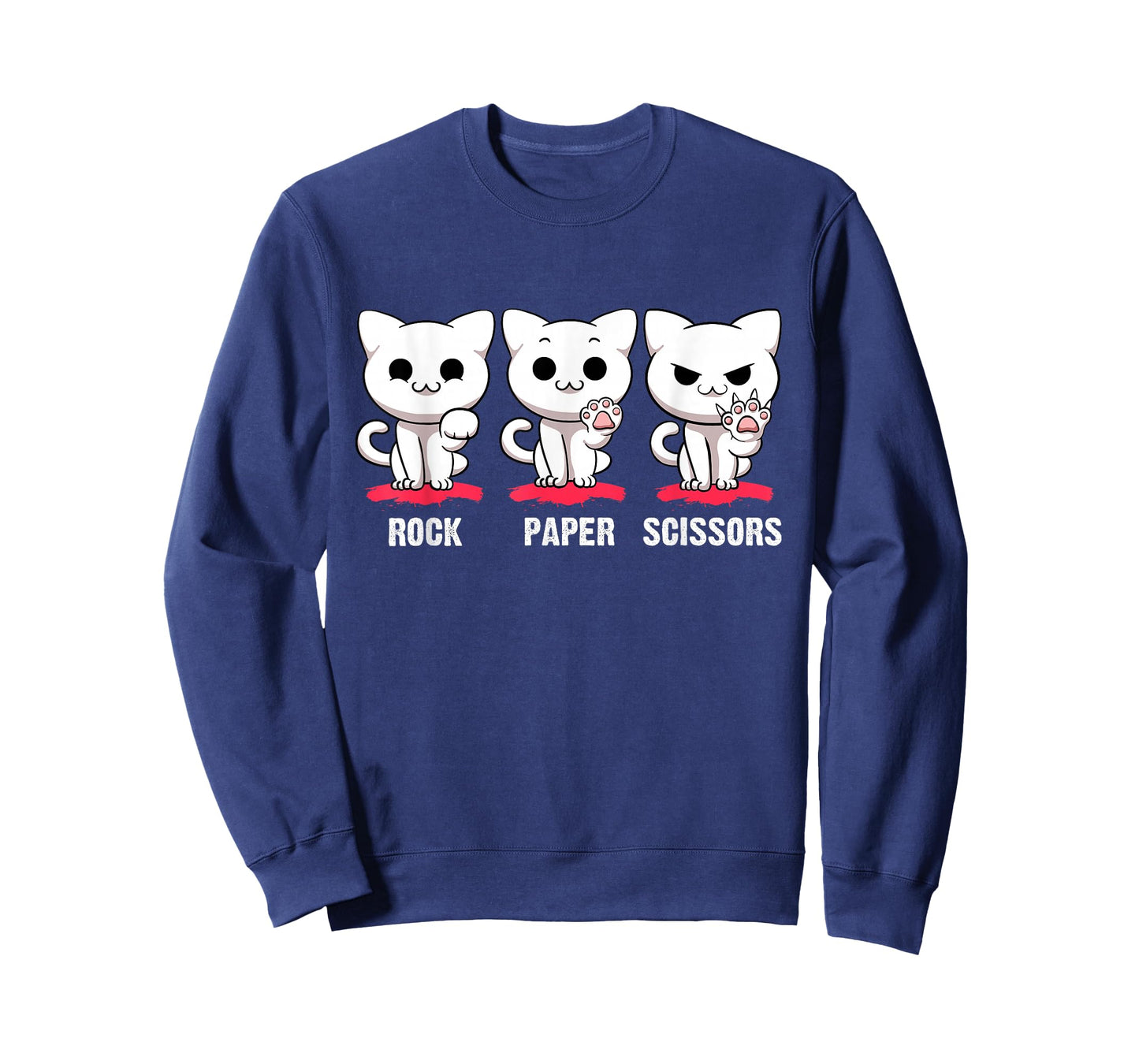 Cat Rock Paper Scissors Cute Cat Paws Funny Cat Kitty Lover T-Shirt