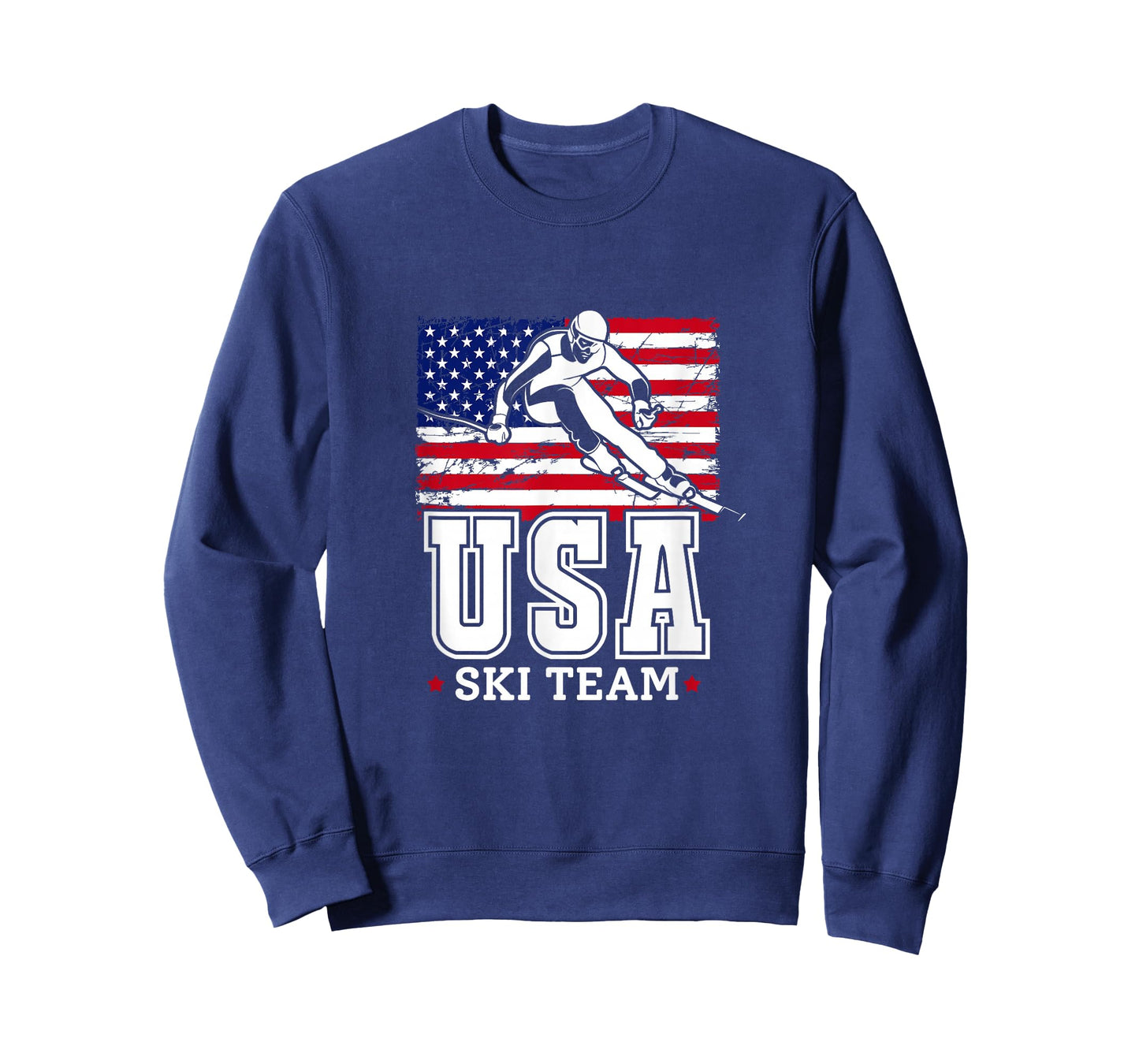 USA Ski Team American Flag Skiing Skier T-Shirt