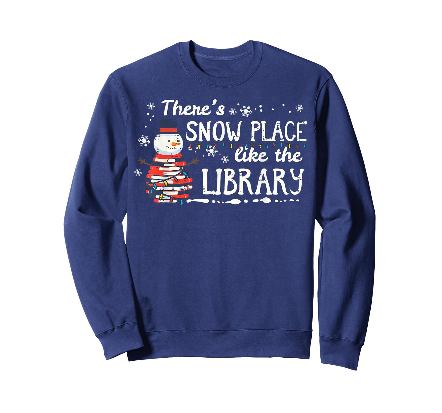 Christmas Theme Snow Place Like Library Xmas Librarian Women T-Shirt
