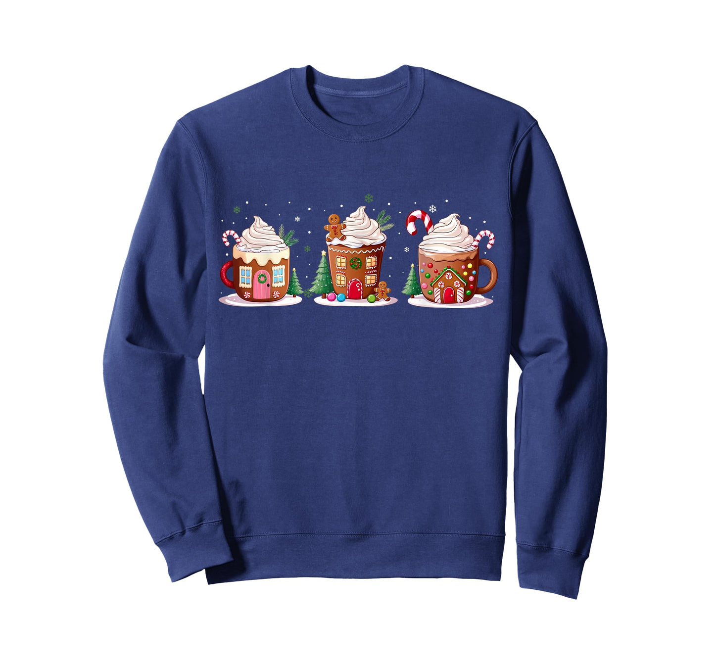 Coffee Christmas Gingerbread Cookie Women Latte Cozy Winter T-Shirt