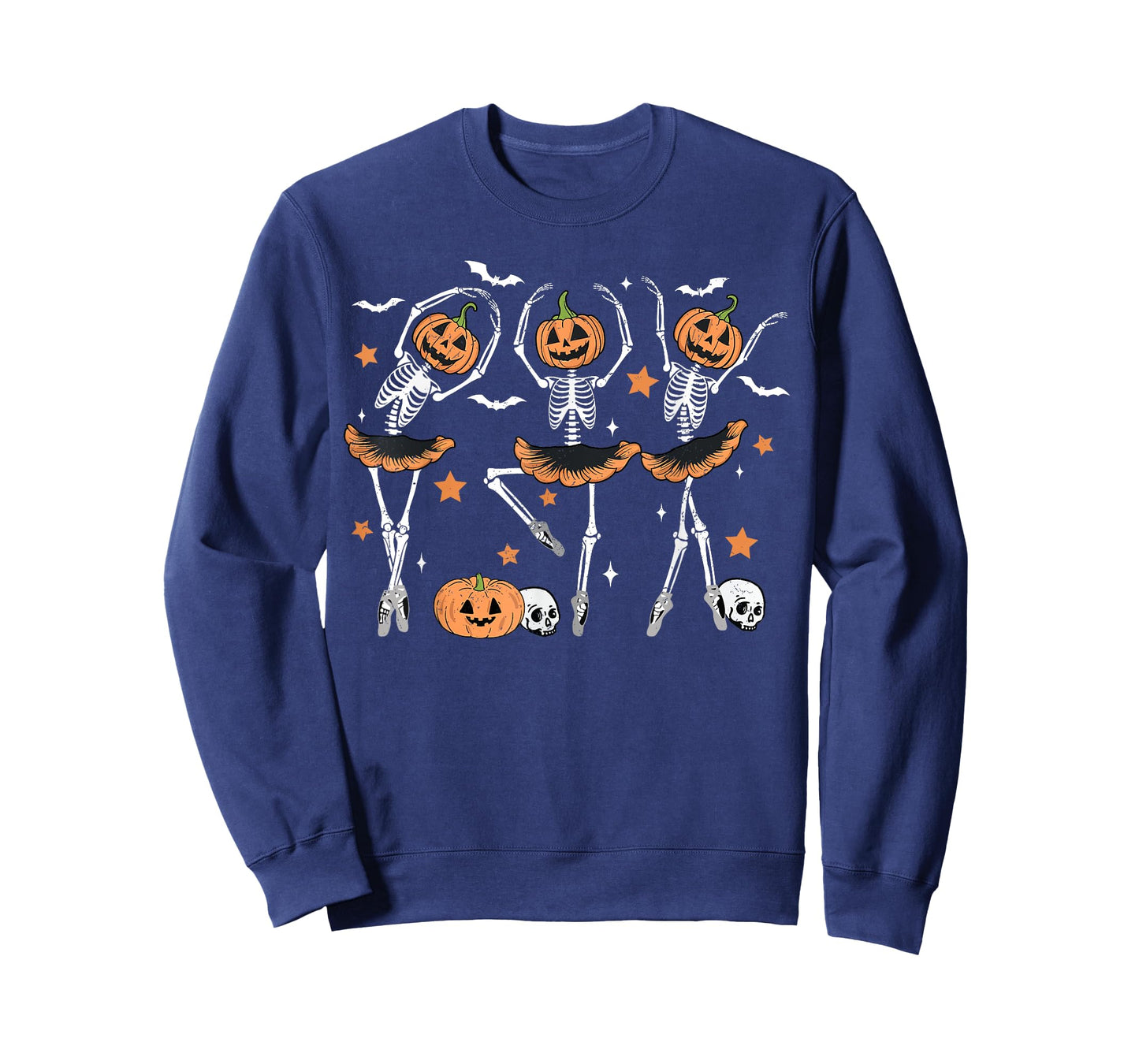 Ballet Pumpkin Skeleton Scary Halloween Men Women Boys Girl T-Shirt