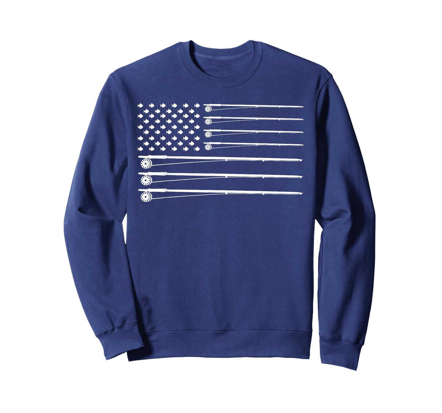 Fly Rod Fishing American Flag T-Shirt T-Shirt