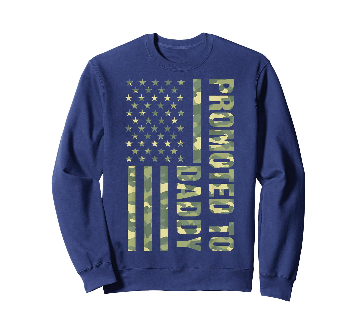 Promoted to Daddy American Flag Camo Fathers Day New Dad T-Shirt